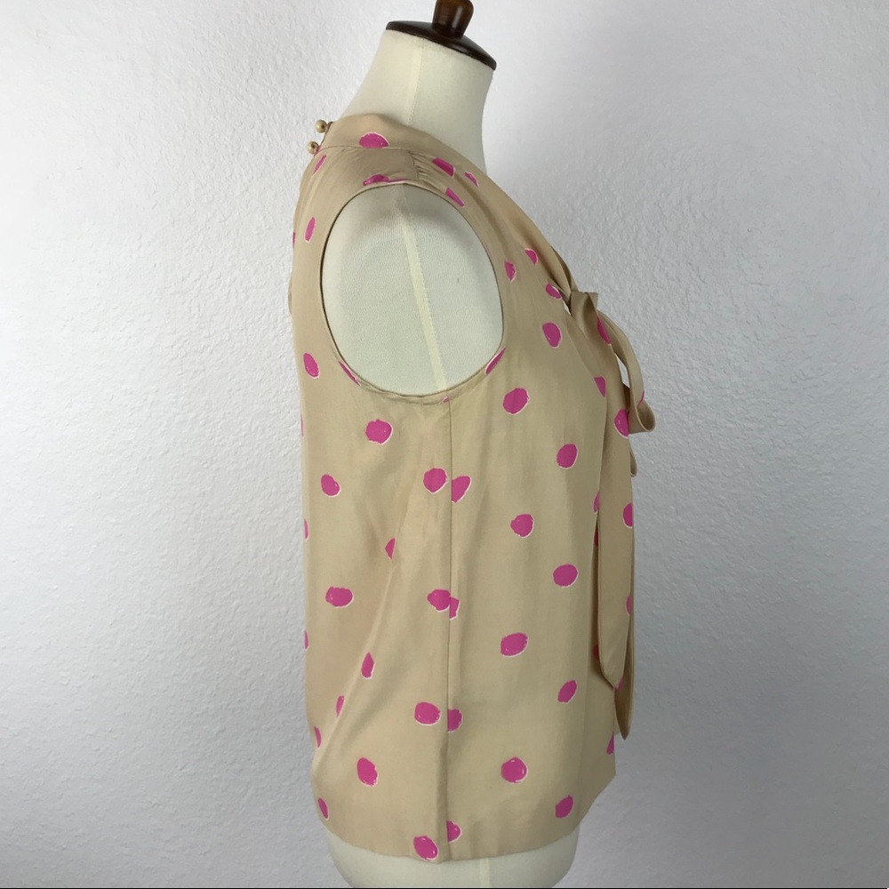 Kate Spade New York Silk Blend Polka Dot Top T47 - Picture 5 of 8